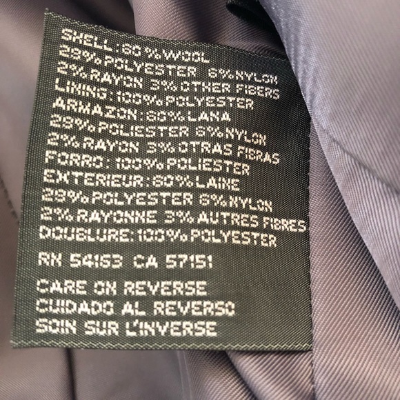 Kenneth Cole Reaction charcoal grey pea coat - Picture 6 of 7